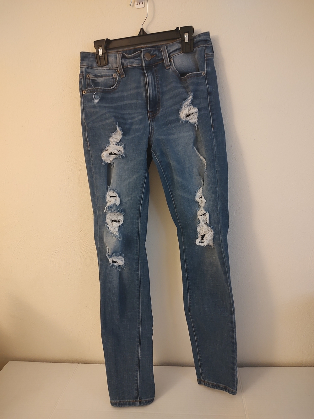 Aeropostale Distressed Skinny Jeans - Blue